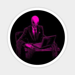 Slender Man  Online Gaming Illustration - Eerie Digital Presence Magnet